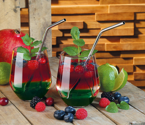 CilioStainless Steel Straws Curved 6 pcs.