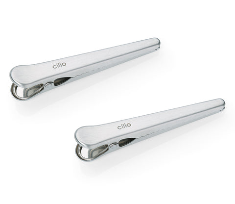 Cilio Stainless Steel Bag Clips 2pcs.