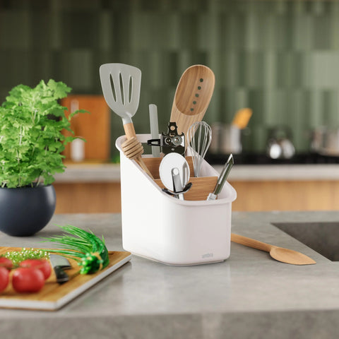Umbra Bellwood Utensil Holder White-Natural
