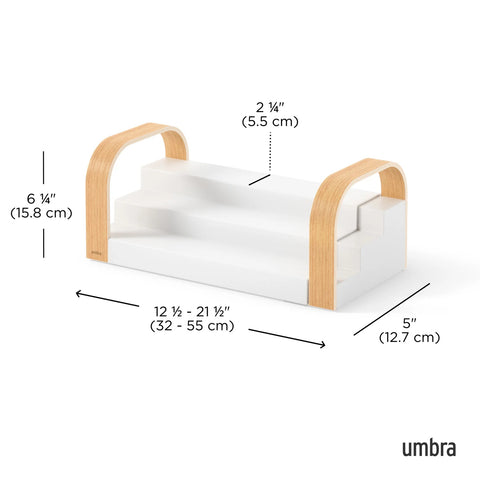 Umbra Bellwood 3-Tier Spice Shelf White-Natural