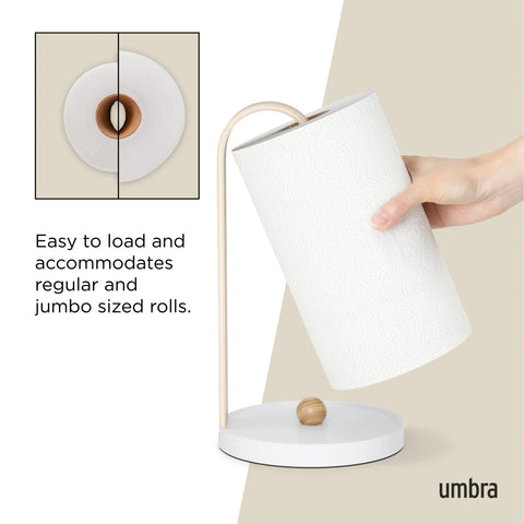 Umbra Bellwood Paper Towel Holder White-Natural
