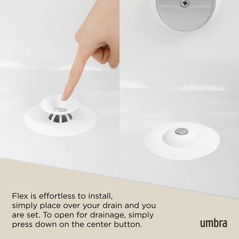 Umbra Flex Drain Plug & Hair Catcher White