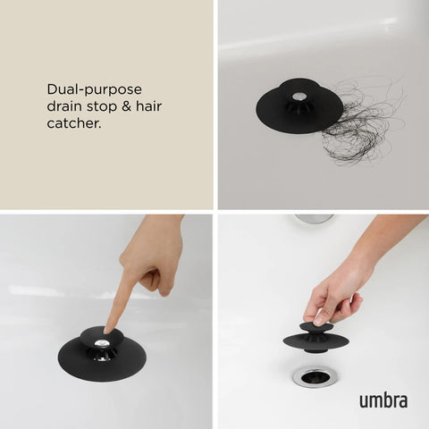 Umbra Flex Drain Plug & Hair Catcher Black