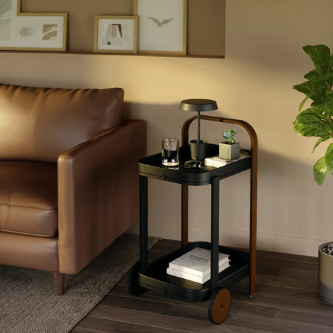 Umbra Bellwood Bar & Storage Cart Black-Walnut