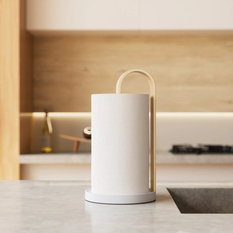Umbra Bellwood Paper Towel Holder White-Natural