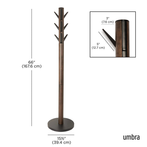 Umbra Flapper Coat Rack Black-Walnut