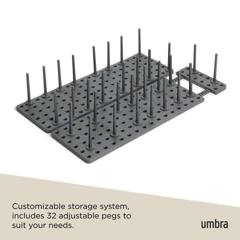 Umbra Peggy Drawer Organizers, Set of 2 Charcoal