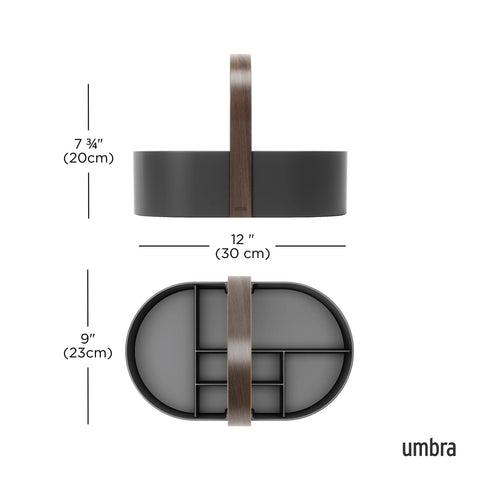 Umbra Bellwood Storage Caddy Black-Walnut