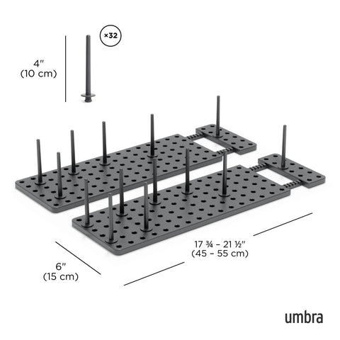 Umbra Peggy Drawer Organizers, Set of 2 Charcoal