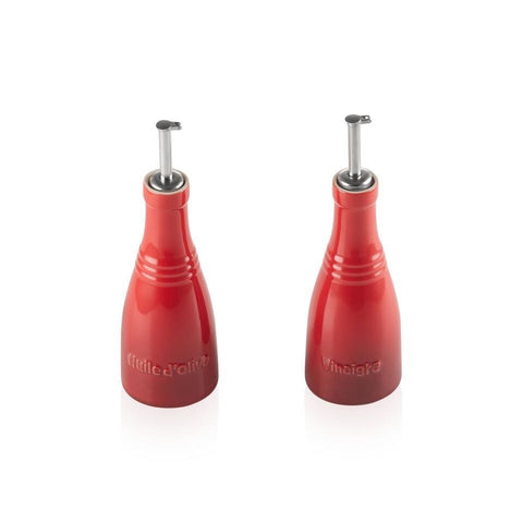 Le Creuset Stoneware Vinegar & Oil Bottles 240 ml Cerise