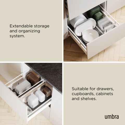 Umbra Peggy Drawer Organizers, Set of 2 Charcoal
