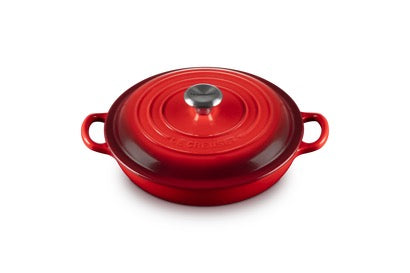 Le Creuset Cast Iron Shallow Casserole 22 cm, 1.4 L Cerise