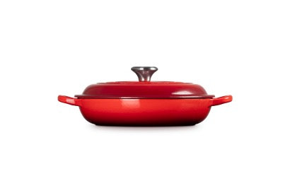 Le Creuset Cast Iron Shallow Casserole 22 cm, 1.4 L Cerise