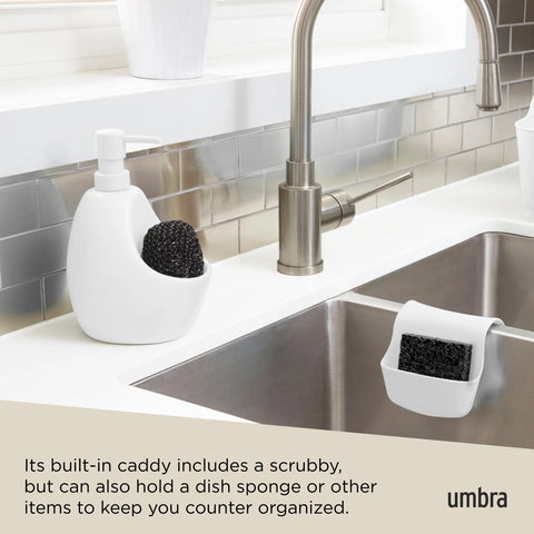 Umbra Joey Soap Pump & Scrubby White