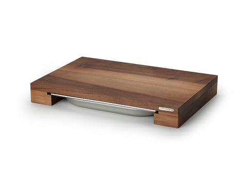 Continenta Walnut Cutting Board with Stainless Steel Drawer 48x32.5x6cm