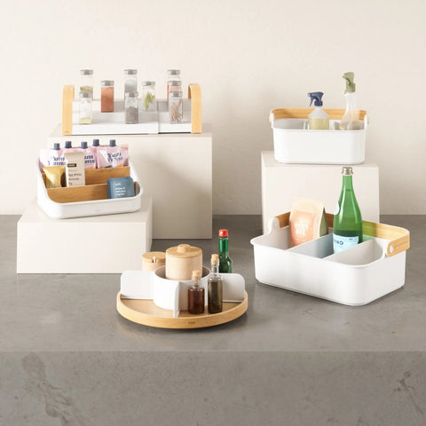 Umbra Bellwood Storage Bin White-Natural