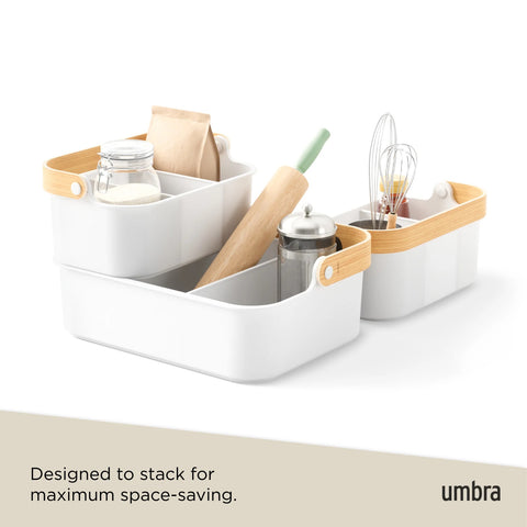Umbra Bellwood Storage Bin White-Natural