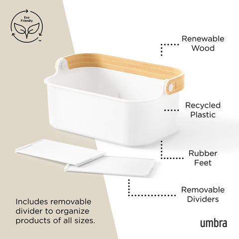 Umbra Bellwood Storage Bin White-Natural