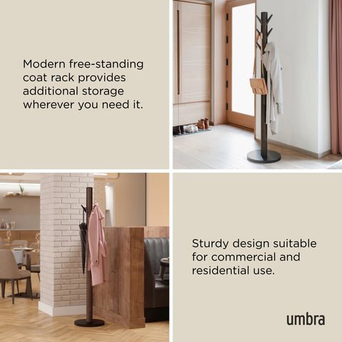 Umbra Flapper Coat Rack Black-Walnut