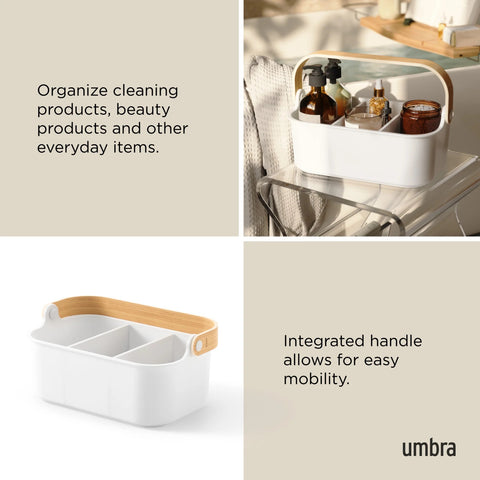 Umbra Bellwood Storage Bin White-Natural
