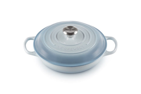 Le Creuset Cast Iron Shallow Casserole 30 cm, 3.5 L Coastal Blue