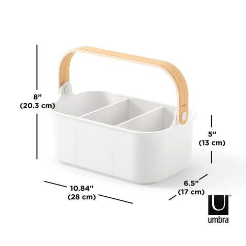 Umbra Bellwood Storage Bin White-Natural