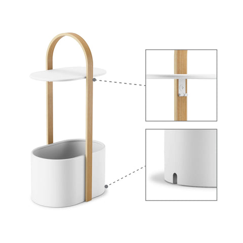 Umbra Bellwood Storage Table White-Natural
