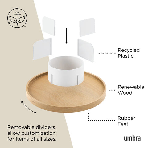 Umbra Bellwood Lazy Susan White-Natural