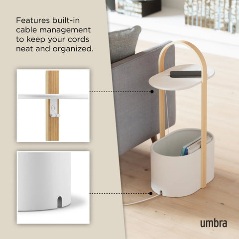 Umbra Bellwood Storage Table White-Natural