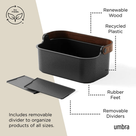 Umbra Bellwood Storage Bin Black-Walnut