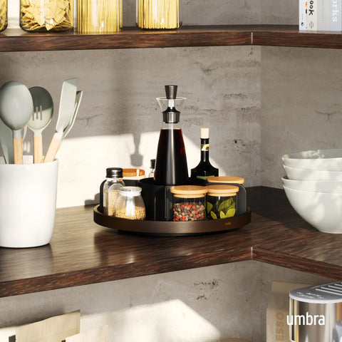Umbra Bellwood Lazy Susan Black-Walnut