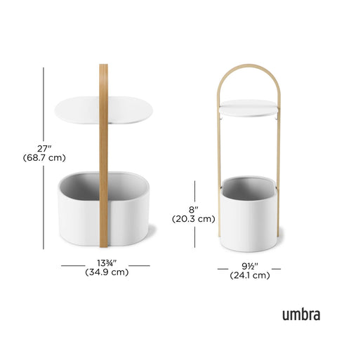 Umbra Bellwood Storage Table White-Natural