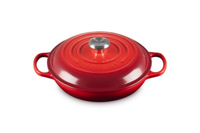 Le Creuset Cast Iron Shallow Casserole 26 cm / 2.2L Cerise