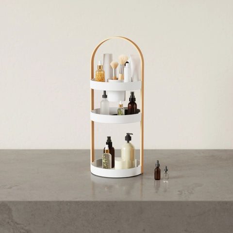 Umbra Cosmetic Organizer White-Natural