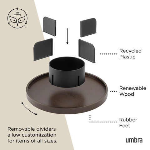 Umbra Bellwood Lazy Susan Black-Walnut