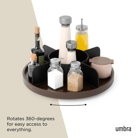 Umbra Bellwood Lazy Susan Black-Walnut