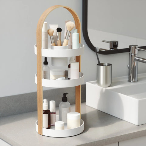 Umbra Cosmetic Organizer White-Natural