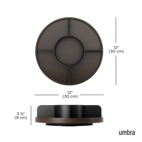 Umbra Bellwood Lazy Susan Black-Walnut
