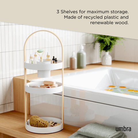 Umbra Cosmetic Organizer White-Natural