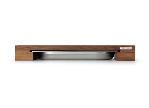 Continenta Walnut Cutting Board with Stainless Steel Drawer 48x32.5x6cm