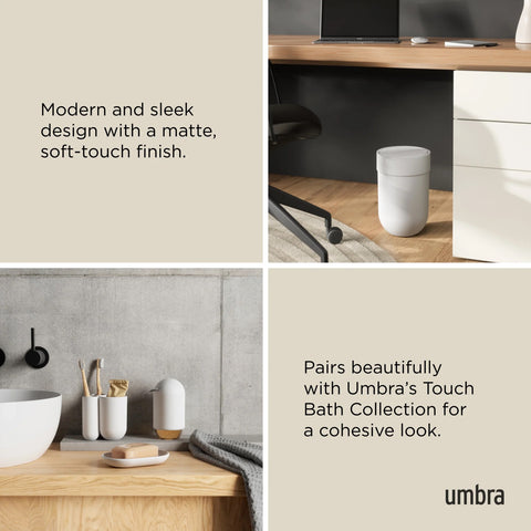 Umbra Touch Trash Can White
