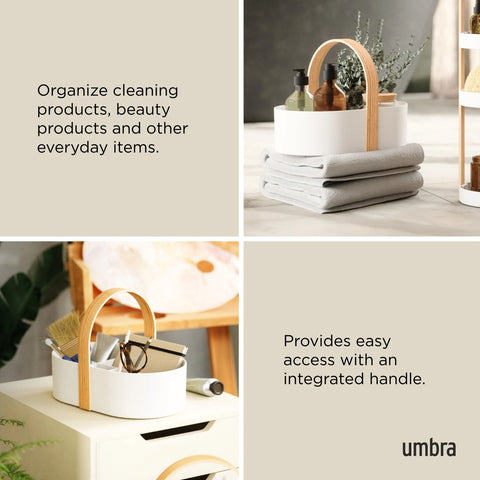 Umbra Bellwood Storage Caddy White-Natural
