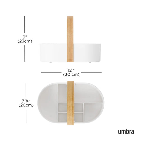 Umbra Bellwood Storage Caddy White-Natural