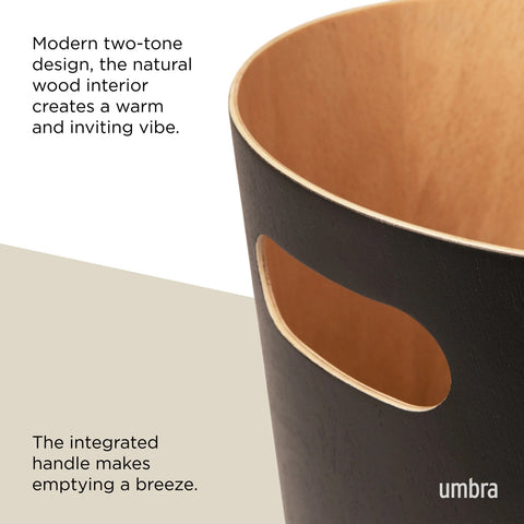 Umbra Woodrow Waste Bin 7.5 L