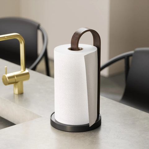 Umbra Bellwood Paper Towel Holder Black/Walnut