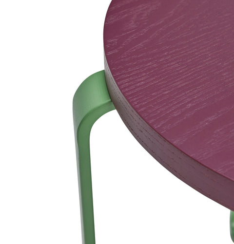 Hübsch Smile Stool Burgundy/Green