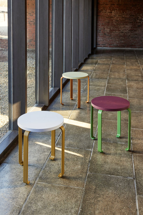 Hübsch Smile Stool Burgundy/Green