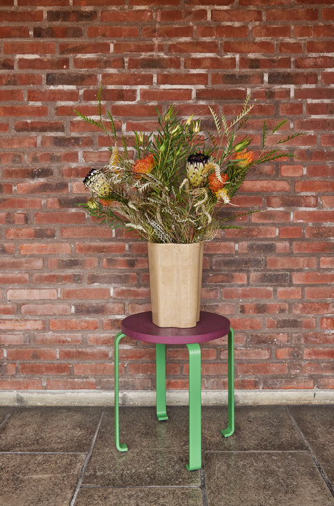 Hübsch Smile Stool Burgundy/Green