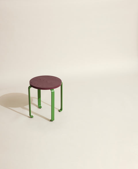 Hübsch Smile Stool Burgundy/Green
