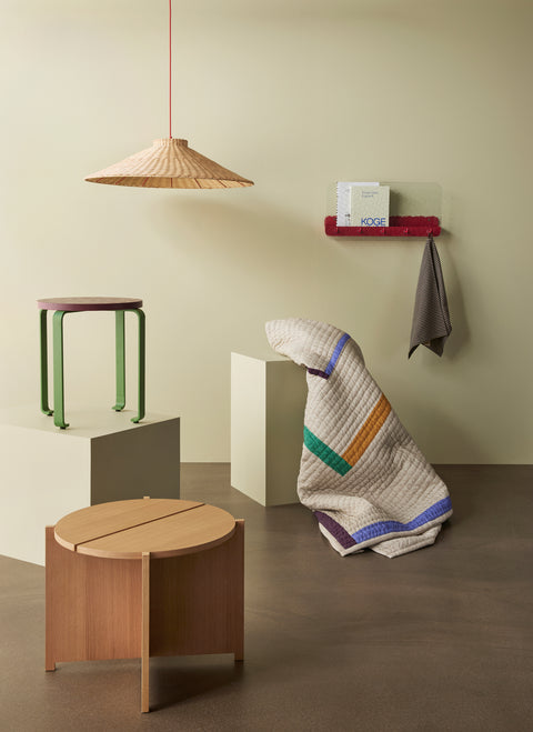 Hübsch Smile Stool Burgundy/Green